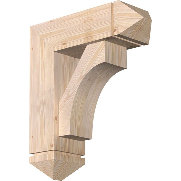 Ekena Millwork Westlake Arts and Crafts Smooth Bracket w/ Offset Brace, Douglas Fir, 7 1/2"W x 22"D x 26"H BKT0806X22X26WTL03SDF - main